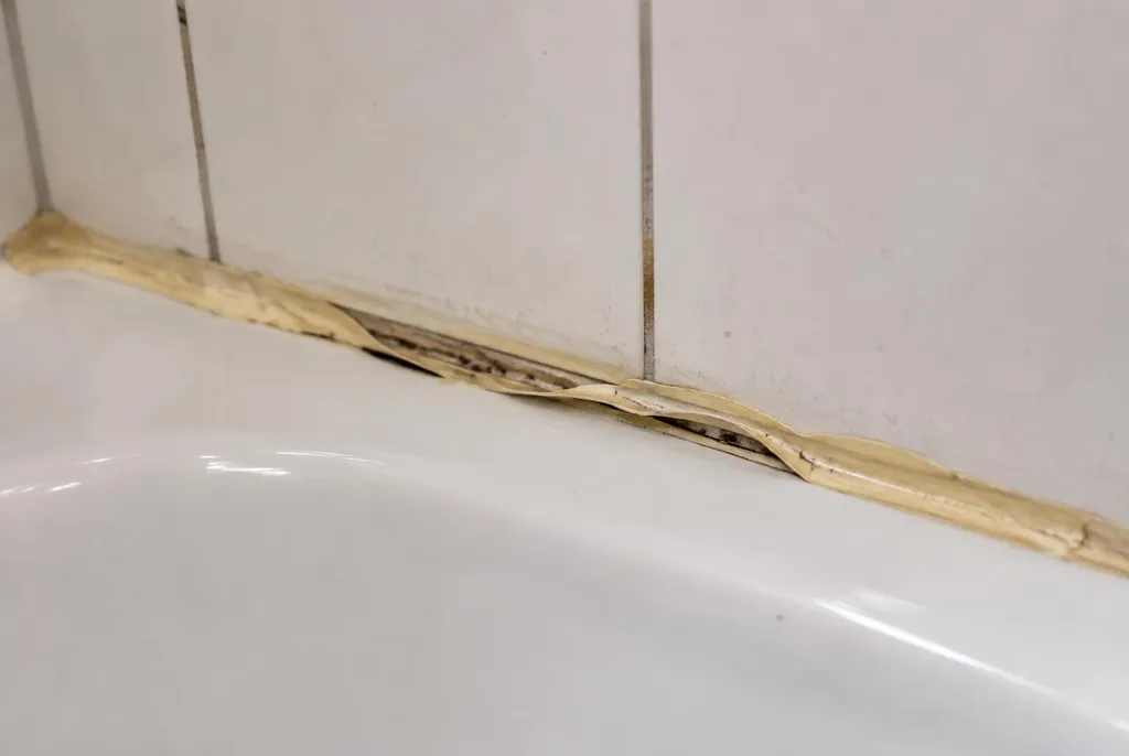 Kitbedrijf Hoevelaken – loslatende kit naast het bad